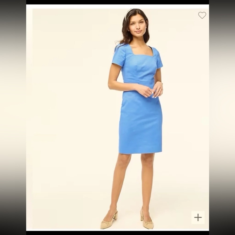 J.Crew Tailored Sheath Dress in Seacoast Blue 
Size 10